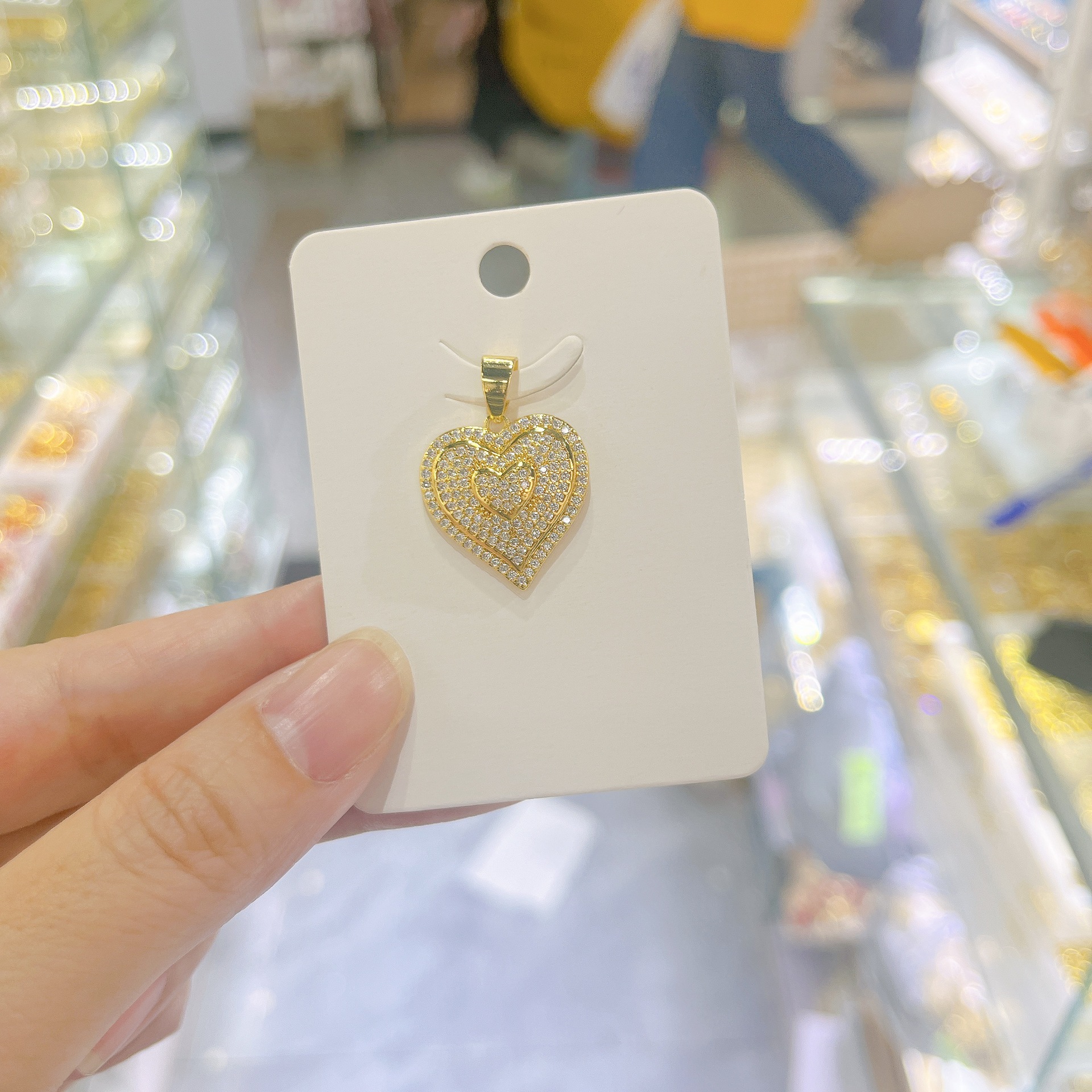 Colgante de zirconio nuevo colgante de diamante de cinco petas amor de alta calidad temperamento joyas de alta gama mujeres lujosas estrellas