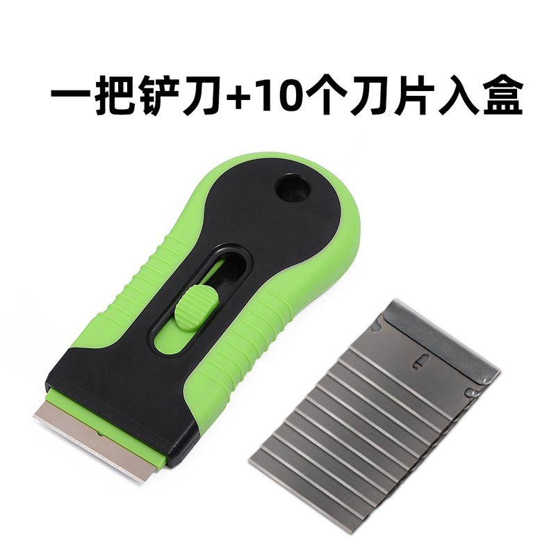 Foshio retráctil mango de plástico cuchilla teléfono móvil pantalla pegamento eliminación cuchillo herramienta un raspador más 10 cuchillas en la caja