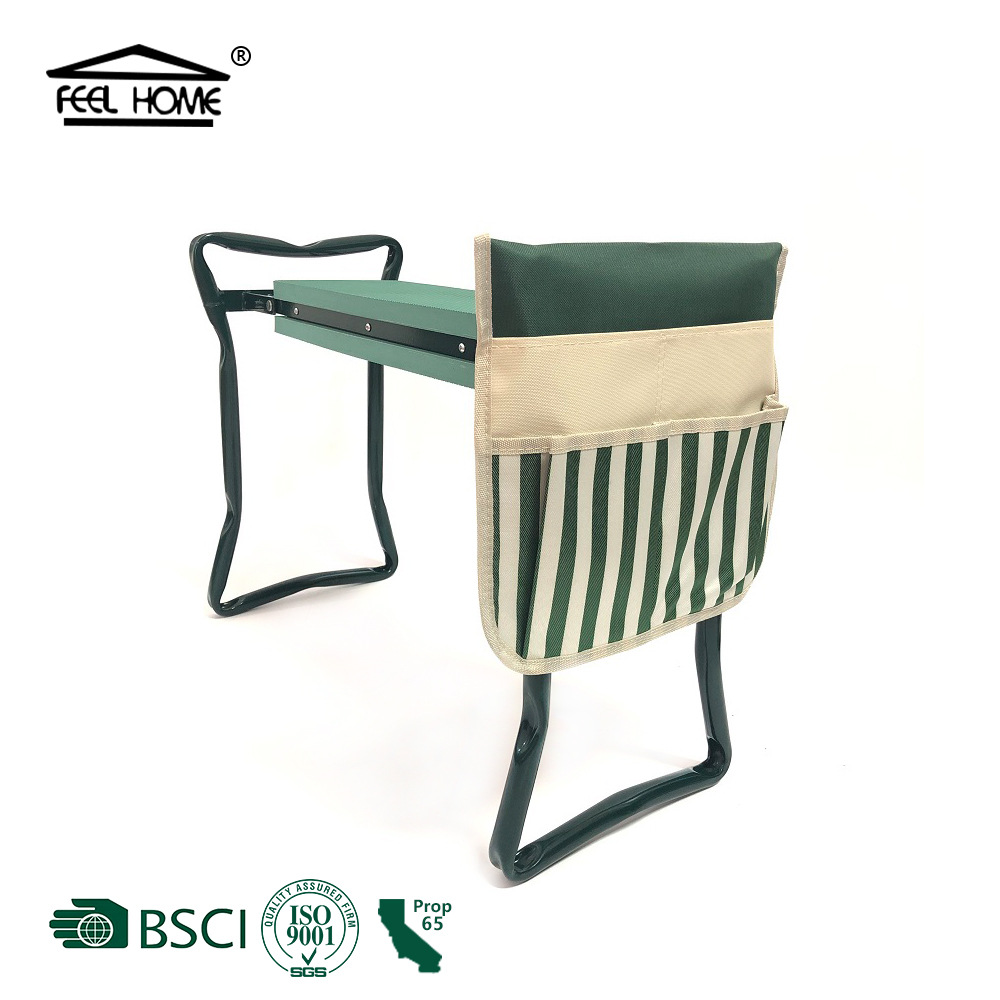 跨境源头花园折叠跪凳园林跪凳两用椅带工具包Garden Kneeler