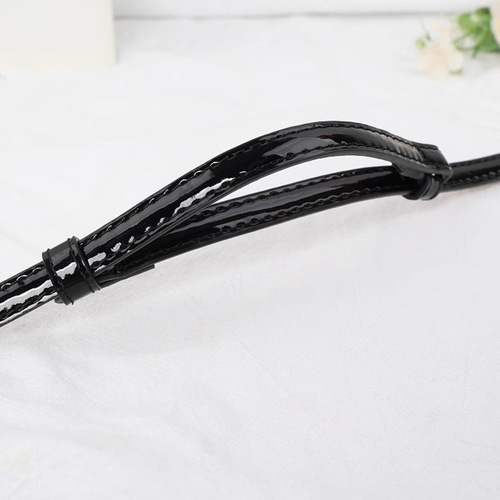 Leather versatile women's slim waist belt with adjustable stomach decoration, matches dress, sweater, suit, waist-cinching small belt