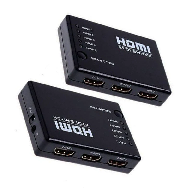 HDMI-сплиттер/переключатель 5 входов 1 выход, 5 портов, мультиинтерфейс HD