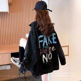 牛仔外套女潮牛仔衣服韩版宽松夹克上衣高档秋季小个子女装潮