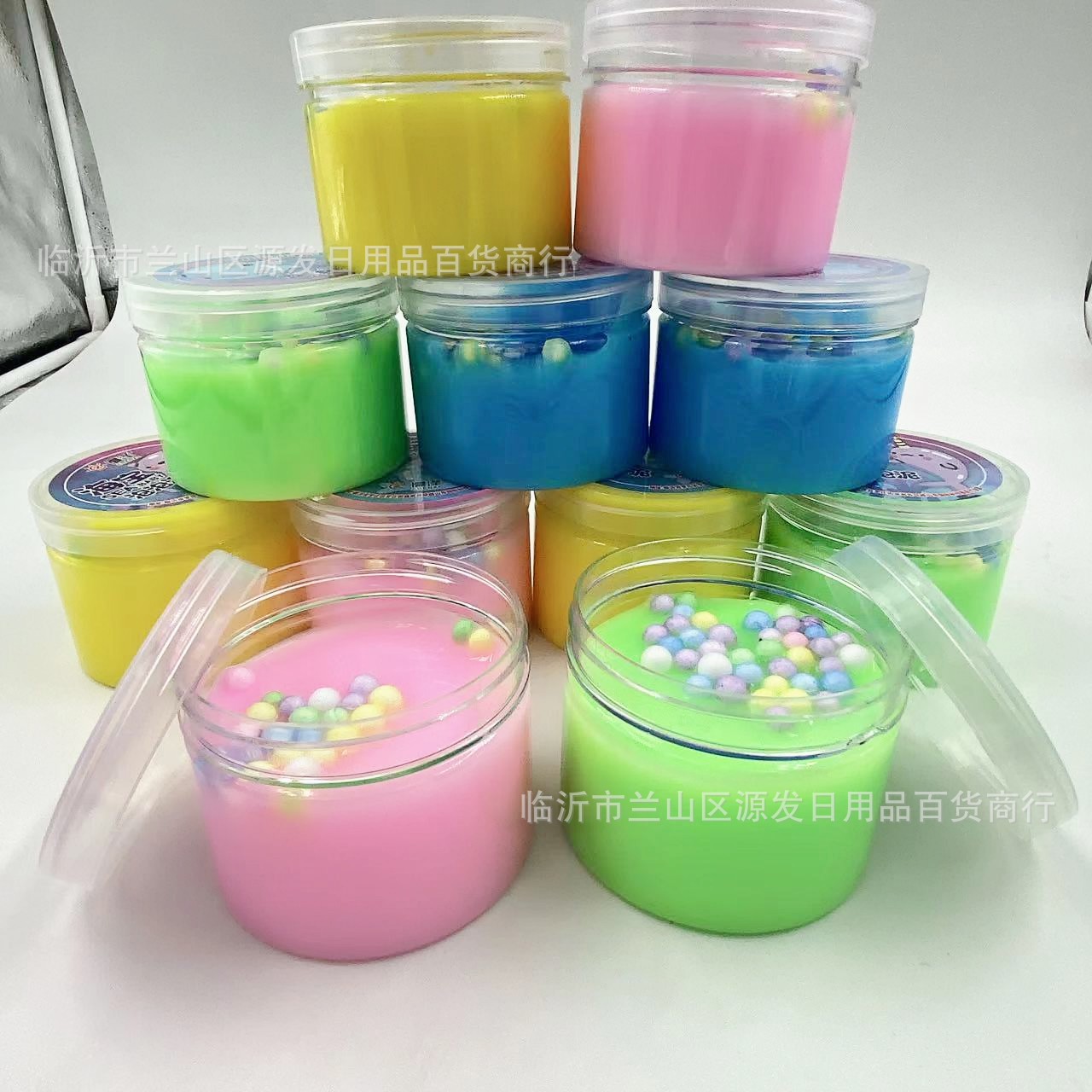 Puff barro pegamento espumoso Cristal de barro monocromo arcilla delgada juguetes para niños 2 yuanes grandes almacenes al por mayor DIY Descompresión jugar