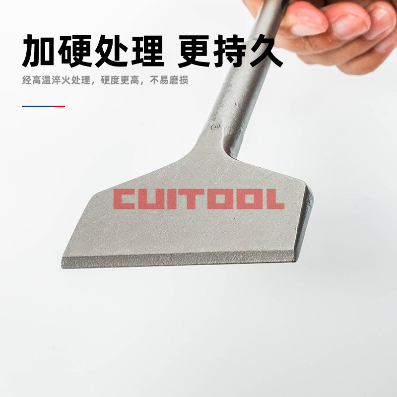 Direct supply of tile chisels, hammer, electric drill, electric hammer, wall chisel, steel punch, hardware steel chisel, round handle, four pits