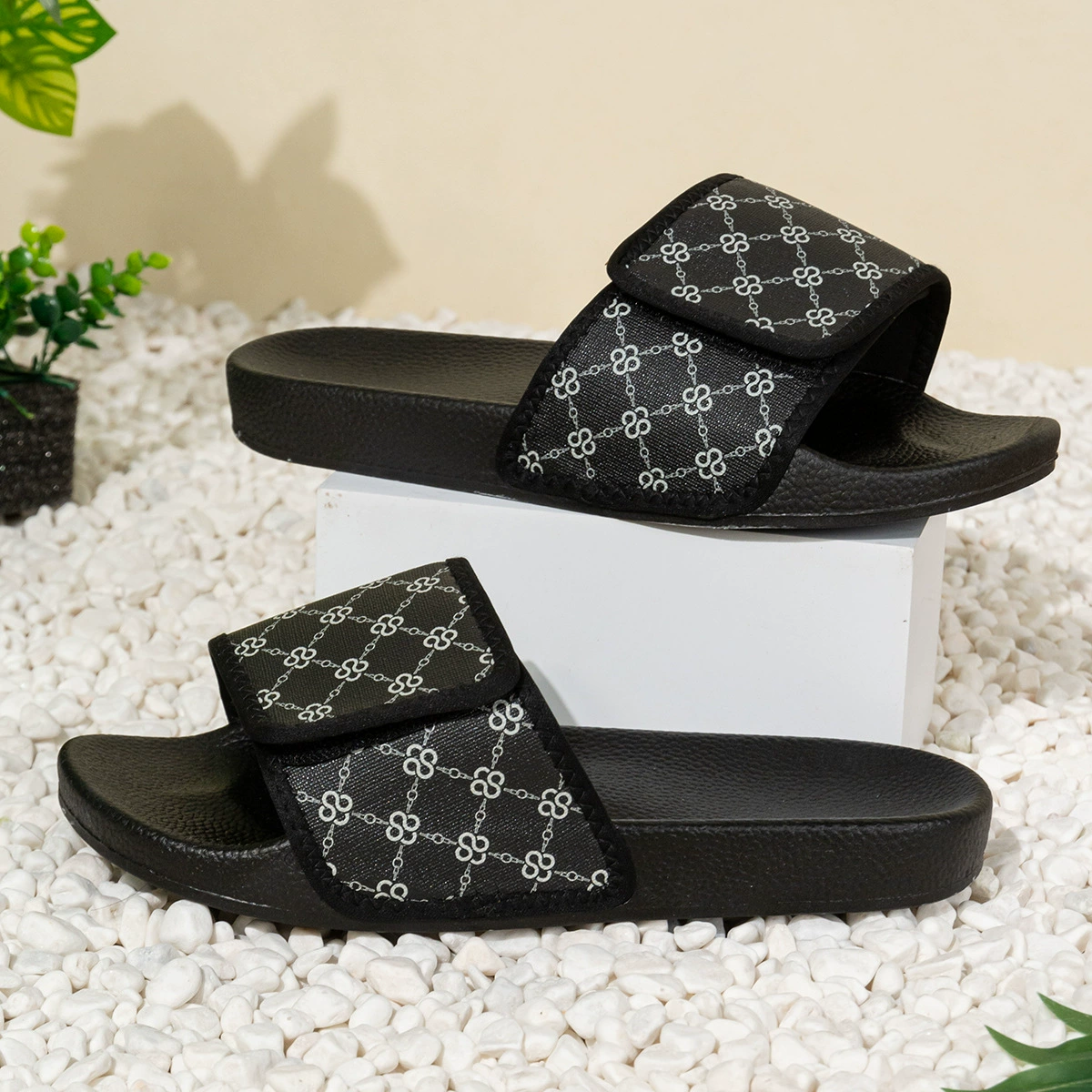 Модные уличные мужские туфли на широкую ногу на липучке, нескользящая мягкая подошва, высокая толстая подошва, регулируемая молния, тапочки размера 47.