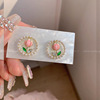 Silver needle, advanced earrings from pearl, silver 925 sample, flowered, high-quality style, 2024 years