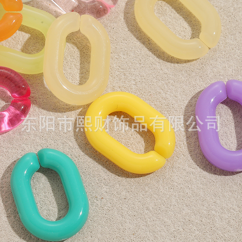 20x14mm color acrílico cadena hebilla anillo llavero bolsa colgante accesorios de la joyería de DIY fábrica al por mayor
