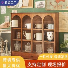 化粧品整理化粧台木製レトロ収納ケースオフィスデスクカップカップ引き出し棚