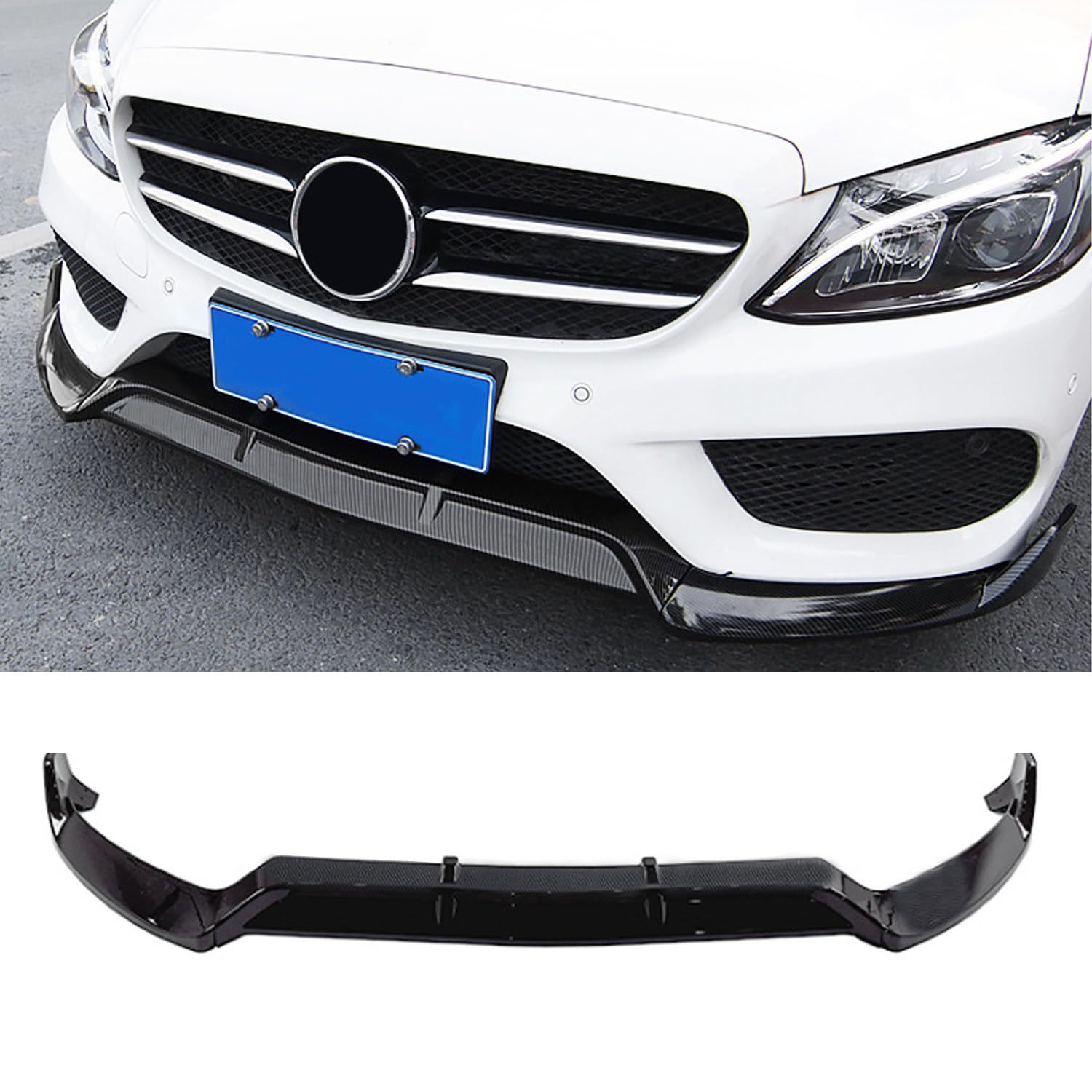 Suitable for Mercedes-Benz C-Class 15-21 Models W205 Brabus Modified Front Spoiler C200L C260L Front Lip Small Body Kit