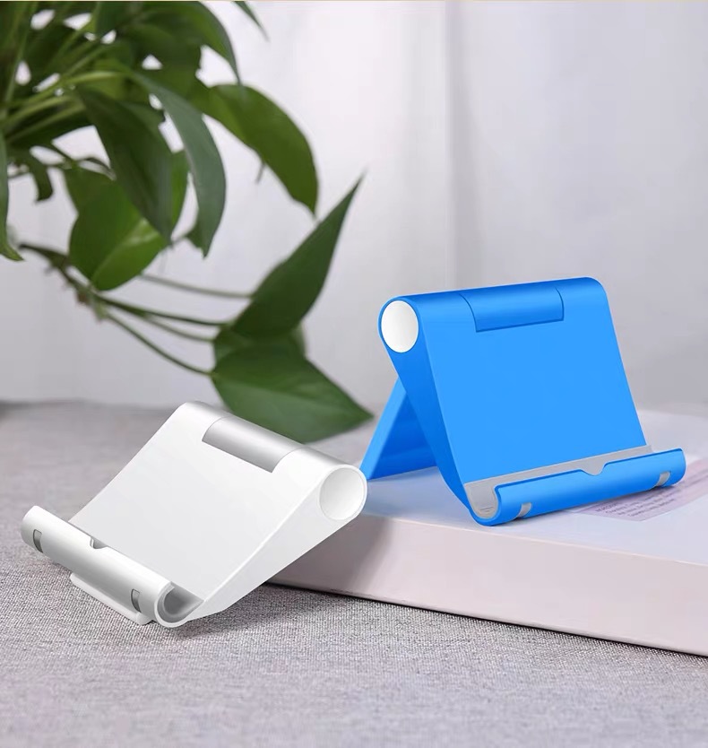 Masaüstü cep telefonu tablet evrensel standı, hediye logolu çok açılı dönebilen tembel tablet katlanır standı olarak kullanılabilir toptan satış