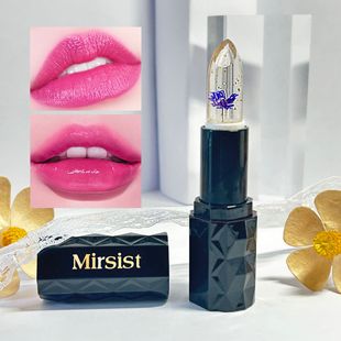 Cross-Border Mirsist Black Tube Jelly Color-Changing Lipstick Long-Lasting Non-Stick Cup Temperature-Changing Flower Moisturizing Lip Balm Wholesale