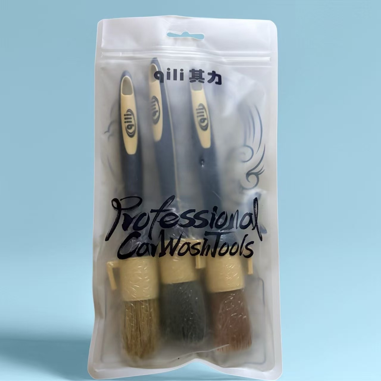 Wholesale Qili Car Beauty Multi-Functional Detailing Brush, Car Cleaning Brush, Soft Bristle Wheel Hub Interior Air Conditioning Cleaning Tool