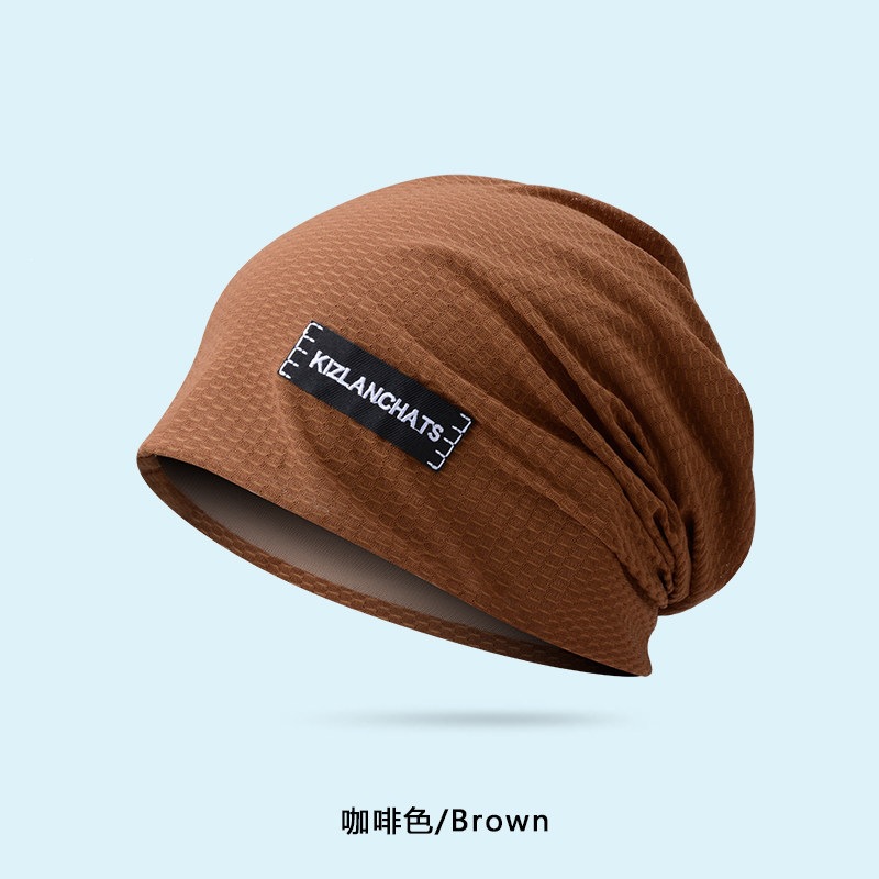 Nuevo sombrero de verano gorra fría delgada manga de seda de hielo secado rápido transpiración deportiva turbante de correr sombrero de dormir protector solar