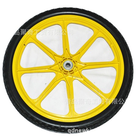 20寸自行车轮 pu发泡轮  Rubber wheel 快餐车轮 冰激凌车