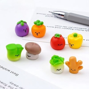 New Cute Little Vegetable Doll Micro Landscape DIY Small Ornaments Ginger Sweet Pepper Mini Vegetable Plastic Crafts