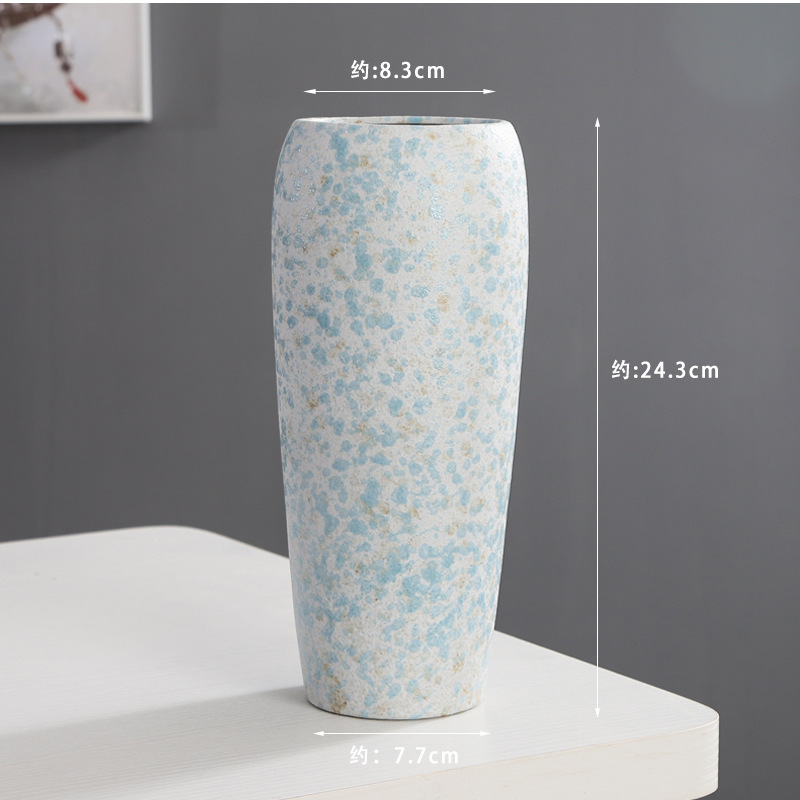 軽い豪華な陶磁器の花瓶の中国式の復古の客間は件の乾いた花の水を飾って生け花器の手作りの陶缶の花器の装飾を植えます。|undefined