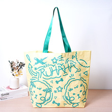 手提编织袋定制pp覆膜购物大容量可爱动物图片防水单肩环保手提袋