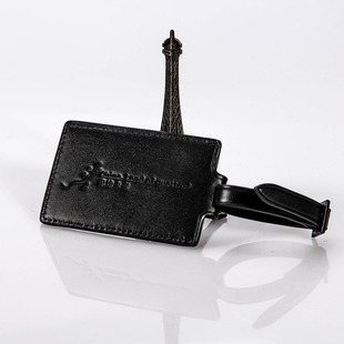 Litchi Pattern Pu Luggage Tag, Fashionable, Simple and Portable Travel, Customizable Size, Color and Logo