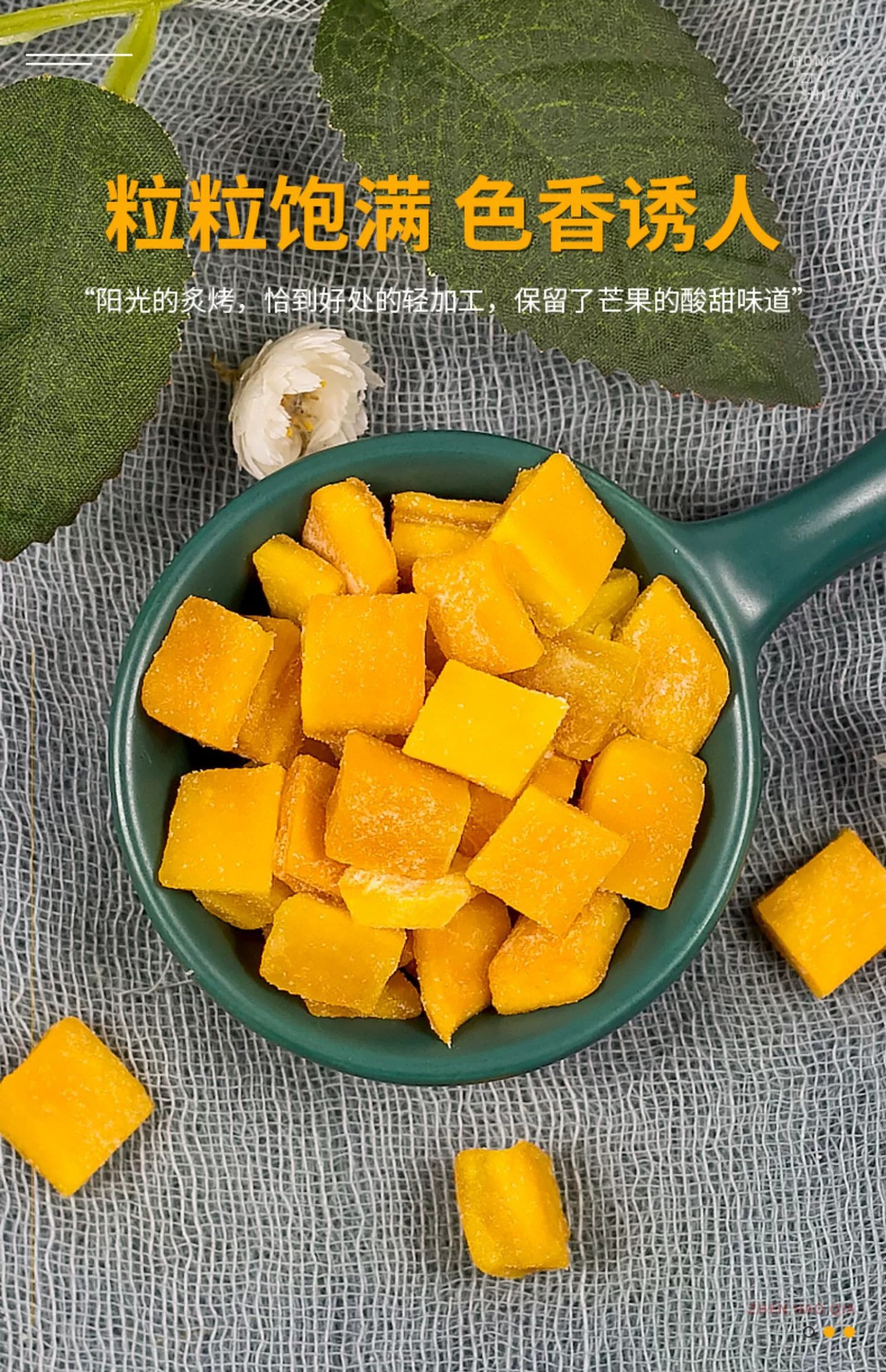Dried Mango Dices 500g Sweetened Mango Chunks for Baking Nougat and Snack Making in use