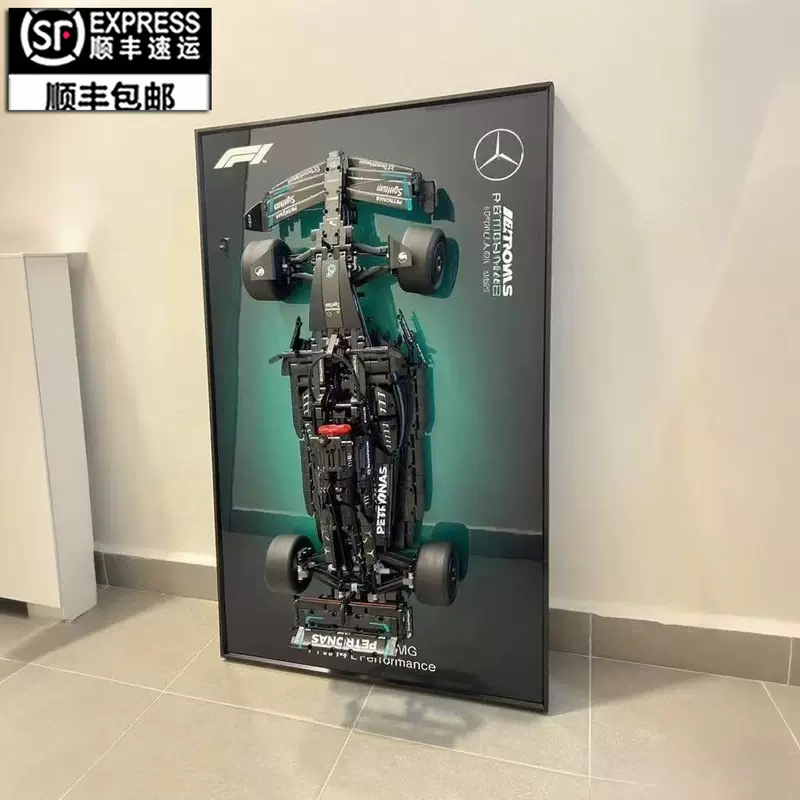 กรอบโชว์รถแข่ง F1 Mercedes ขนาด 50X80 ซม.