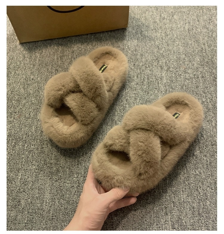 Women's Slippers Winter Warm Plush Retro Style Comfort Shoes_voghion.com
