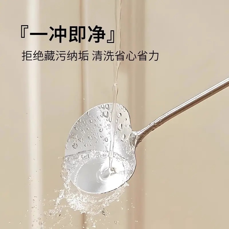 【送料無料】木柄ステンレスキノコスパチュラ大小家庭用キッチン長柄滑り止めスパチュラフライパンスプーンスパチュラ|undefined