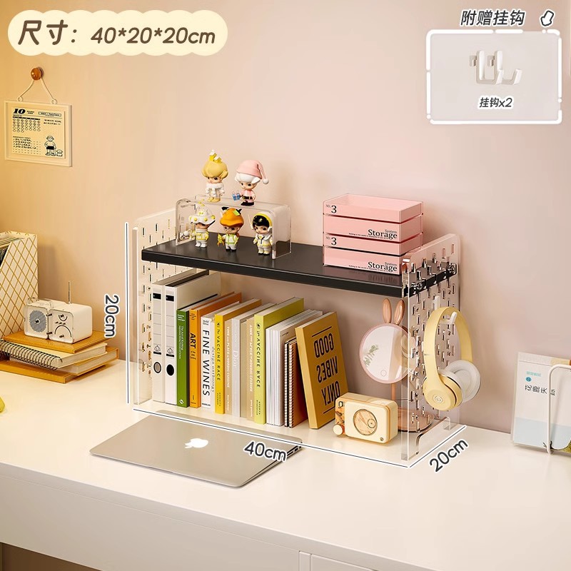 Estante de escritorio, gabinete de almacenamiento de cosméticos, escritorio para el hogar, tocador de estilo acrílico de múltiples capas, estante de exhibición