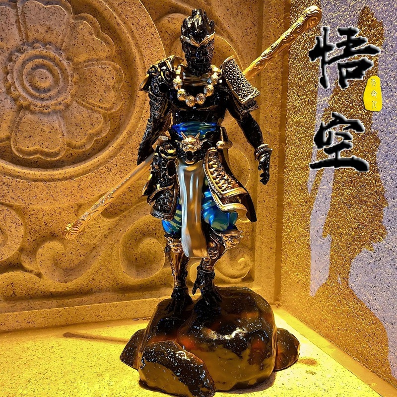 ブラック神話孫悟空装飾品ゴールデンフープスティックフィギュア孫悟空バッターウィンファイターeスポーツルームホームリビングルーム装飾|undefined