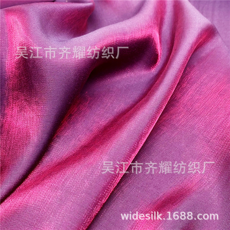 闪光棉闪光缎人棉缎面树皮顺纡皱流星皱人棉涤纶皱女装衬衫