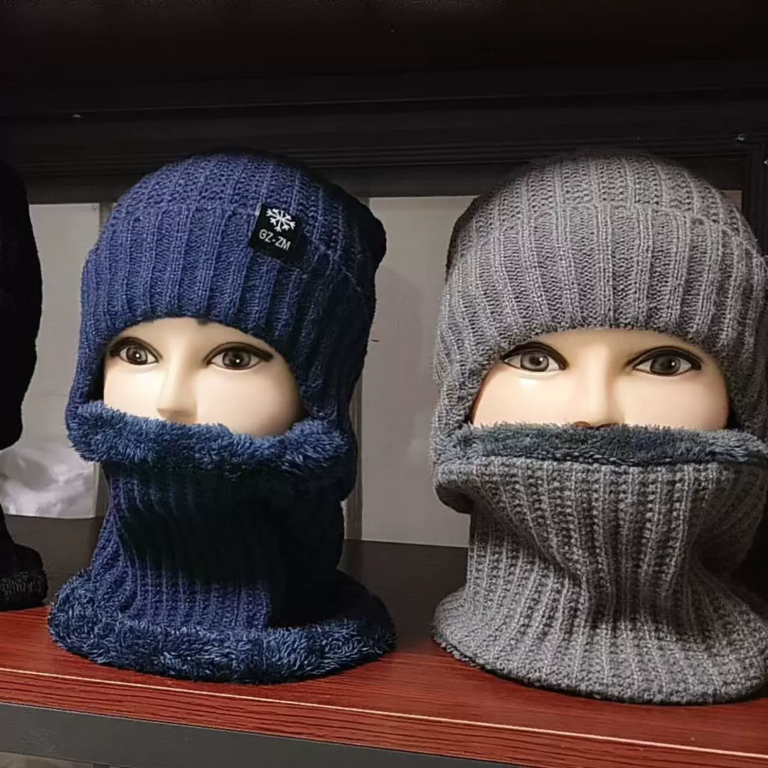 A中老年人帽子男冬季保暖护耳老人爸爸爷爷加厚针织毛线帽男秋冬