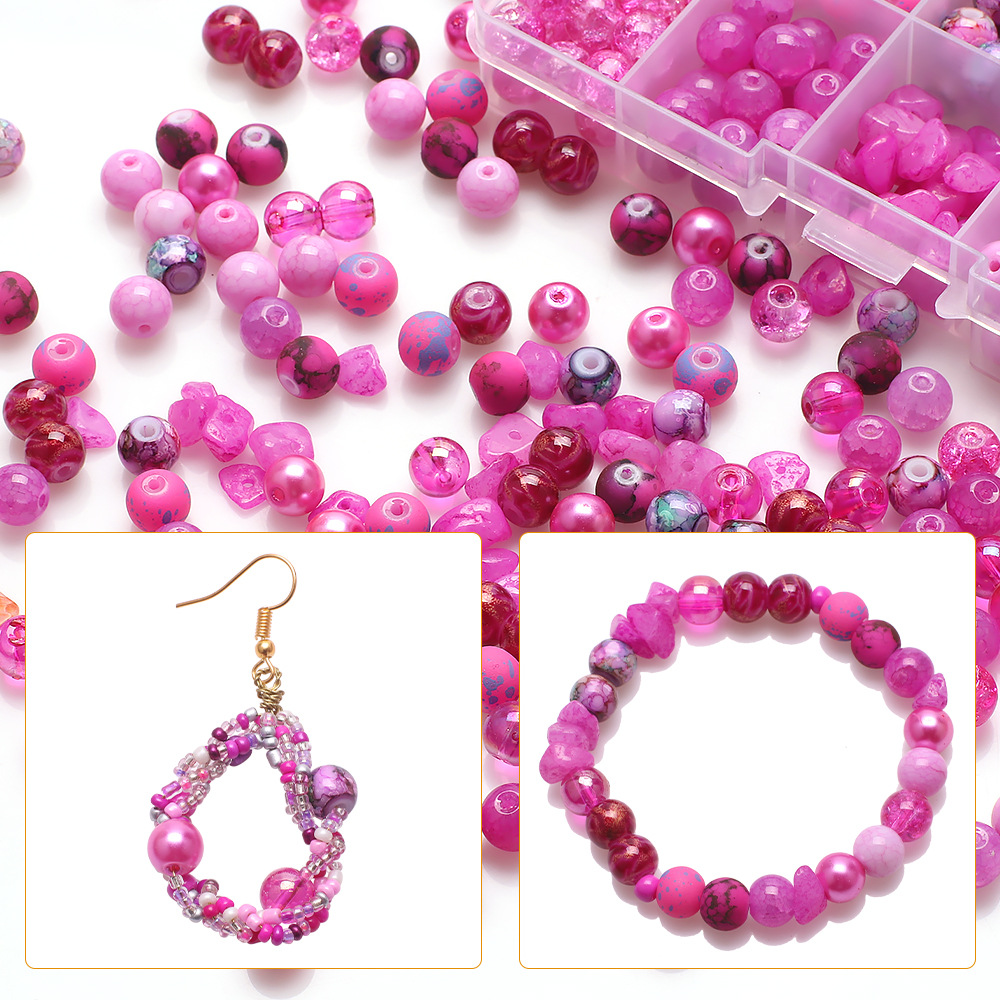 185g Weight Beads Jewelry Making Type Diameter 8mm Jewelry Making Size DIY Jewelry Accessories Classification 1 Set Quantity Glass Material Irregular, Round Pattern Plating Design Simple Style Style 1 Set Diameter 8mm Glass Irregular Round DIY Jewelry Accessories Beads 25