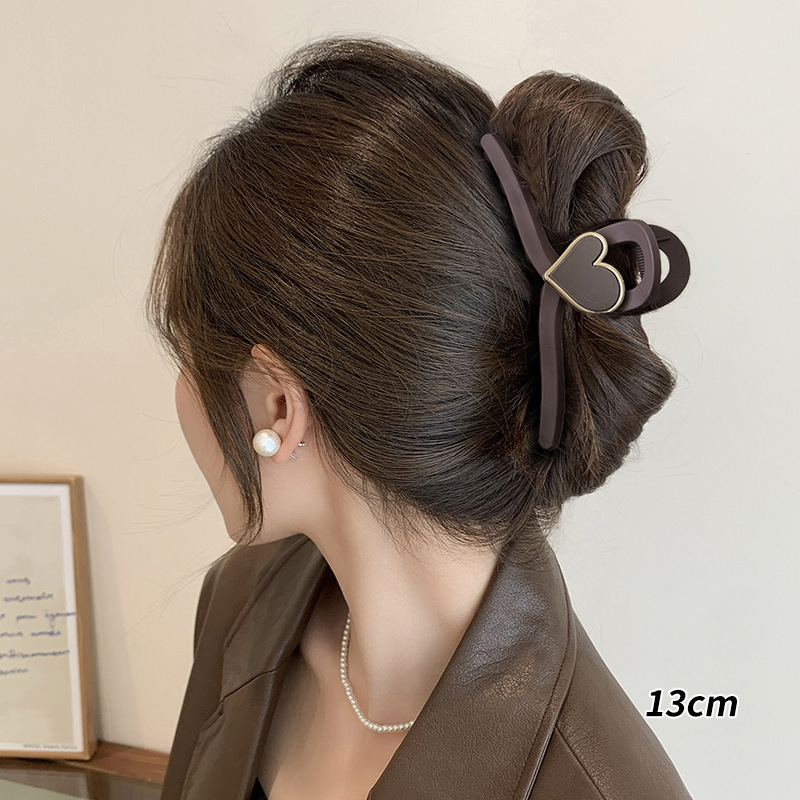 Clip de tiburón grande, clip de agarre para el cabello de placa de sensación de alta calidad, horquilla de temperamento, nuevo estilo, horquilla de gran volumen, tocado de primavera y verano, mujer