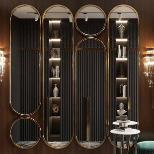 Creative Special-shaped Wall-hanging Mirror Home Entrance Dressed Mirror Super Narrow Full-length Mirror Wall-hanging Art Decorative Mirror Wall-hanging