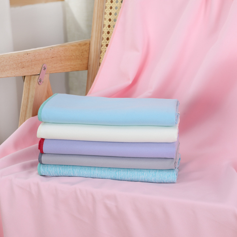 Quick-Drying Beach Towel Double-Sided Velvet High-End Simple Outdoor Fitness Swimming Quick-Drying Water-Absorbent Offset Printing Wholesale Sports Towel