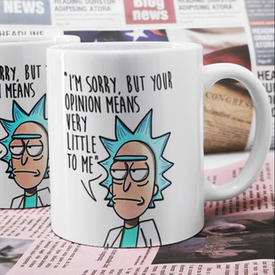 Мортимуг Рикмоти периферия Смешно мультики керамика кружка Пердеть офис комната кофе чашки сын