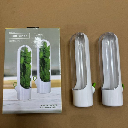 Transfronterizo Amazon herba caja de conservación de verduras almacenamiento de vegetales refrigerador almacenamiento creativo taza de conservación de cilantro