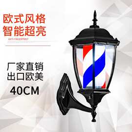 发廊灯箱美容美发转灯理发灯挂墙灯玻璃灯古铜罗马挂壁灯复古