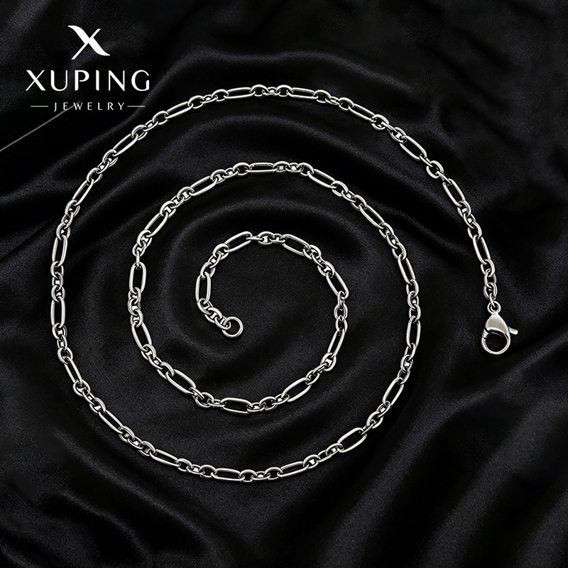 Xuping moda simple cadena de aleación de cobre clásica cotidiana fácil de usar collar de cadena convencional transfronteriza europea y americana al por mayor
