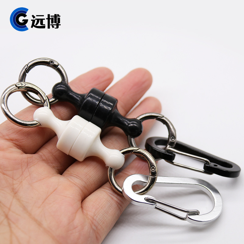 Camping pesca alpinismo imán primavera hebilla magnética hebilla al aire libre de alta calidad fuerte mosquetón magnético fuerte hebilla colgante rápida