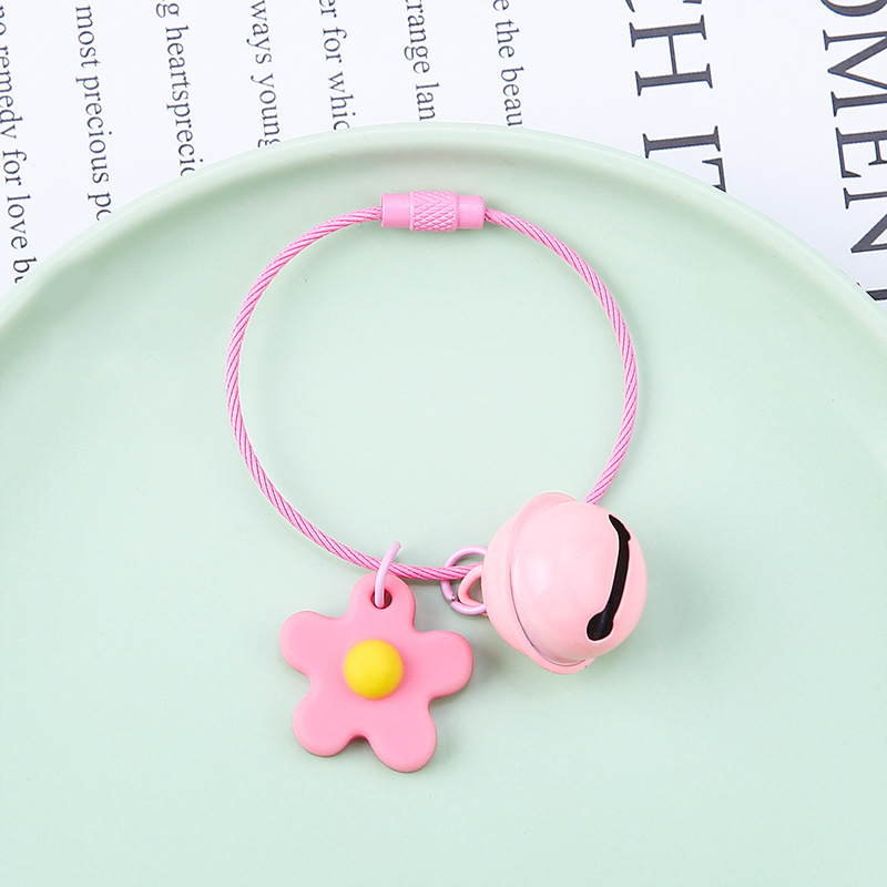 11g Weight Keychain Classification 1 Piece Quantity Holiday, Daily Occasion Alloy, soft glue, Steel Material Flower Pattern Epoxy Design Sweet Style 1 Piece Sweet Flower Alloy Soft Glue Steel Epoxy Keychain 7