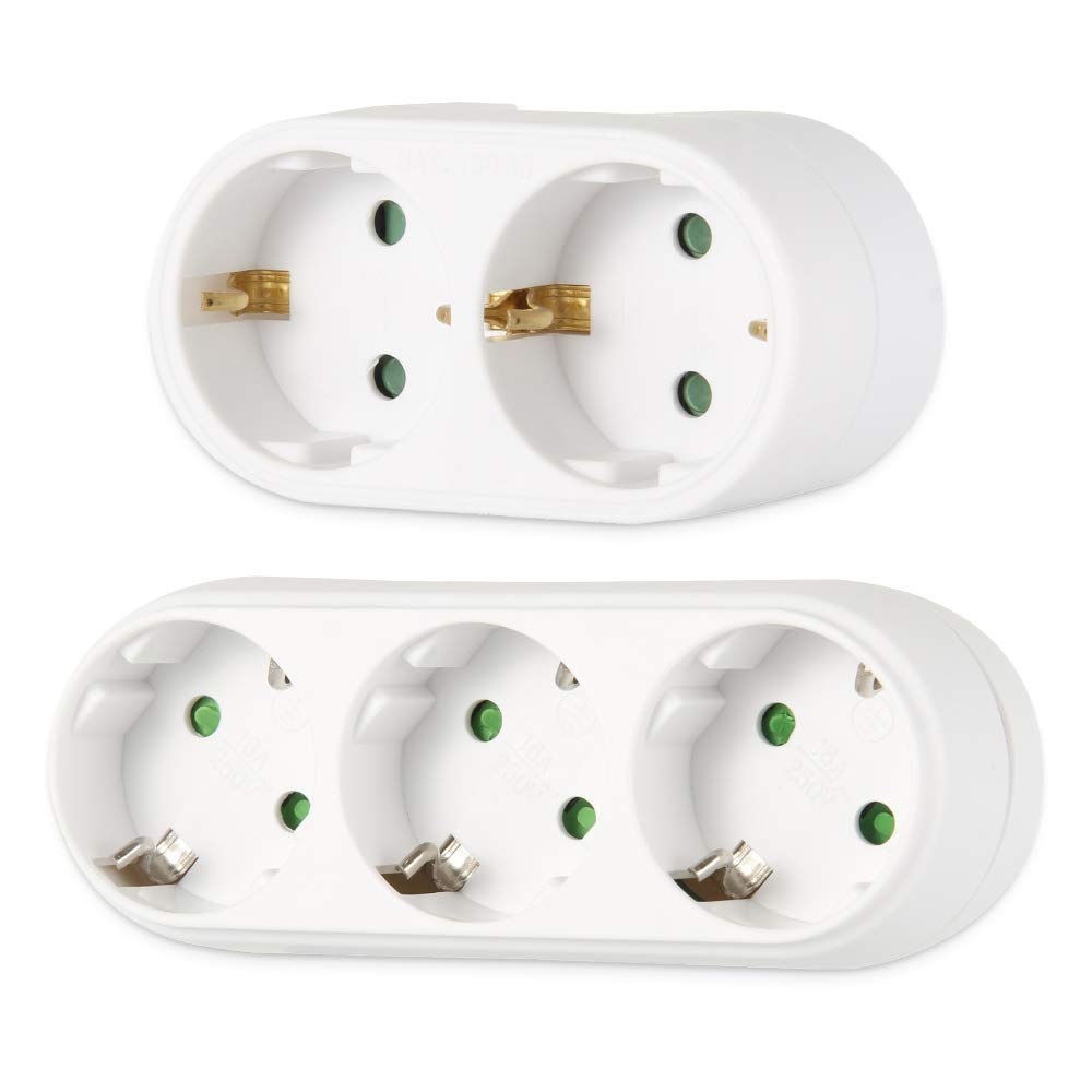 欧标/德标电源转换插 欧式/德式一转三转换插座 1出3转换插头德国