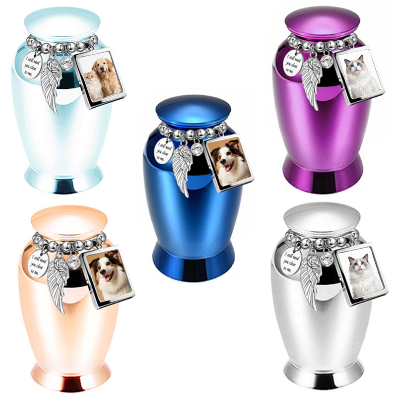 Amazon's New Aluminum Alloy 70*45mm Pet Urn, Blue Memorial Urn for Loved Ones' Hair and Ashes Amazon's New Aluminum Alloy 70*45mm Pet Urn, Blue Memorial Urn for Loved Ones' Hair and Ashes