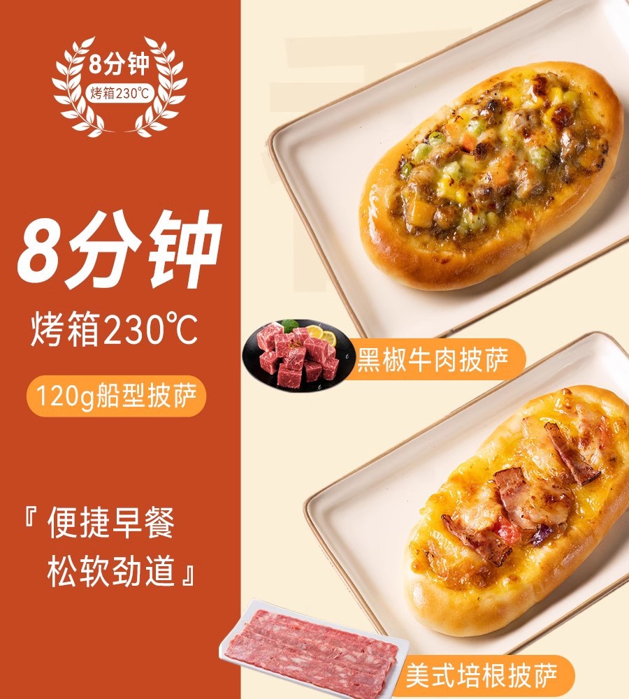 [Pizza bacon Amerika + pizza daging sapi lada hitam]*1