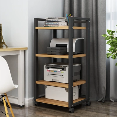 Electric car big tripod | Hifi Amplifier Rack Adjustable - 60-long-type-b-4-layer-black-frame-light-walnut-color