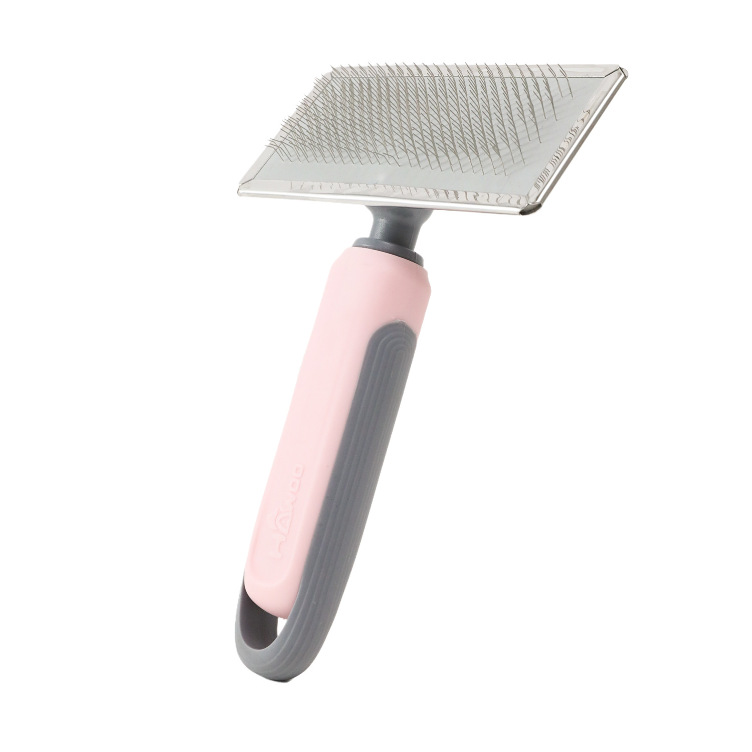 Fabricante pipitao sute mango placa de acero mango de plástico mascota peine suave mediano y pequeño perro mascota aguja peine