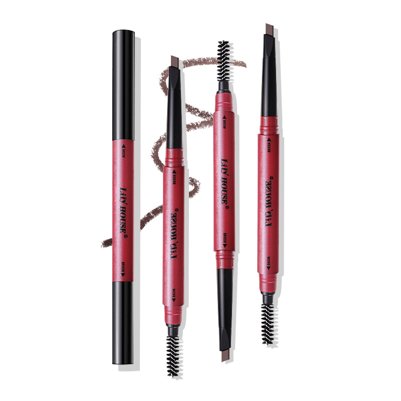 丽丽小屋 双头眉笔防水汗不晕染极细棕色眉笔36+1盒装 一件代发