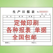 生产日报表二联任务通知单销售日报表流程卡印刷申购单领料单