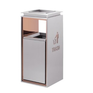 Hotel Lobby Trash Can Stainless Steel Outdoor Trash Can Vertical Large Peel Box Ashtray Can Be Customized