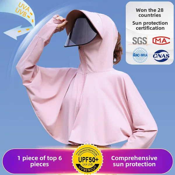 Sun Protection Clothing for Women Summer 2026 New Style Anti-Uv Ice Silk Sun Protection Clothing Jacket Breathable Thin Sun Protection Cover-Up Cardigan