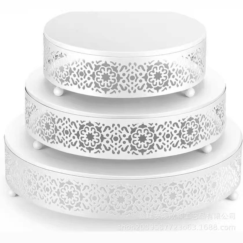 Creativo estilo europeo oro hueco estante de pastel de boda props mesa de postres decoración de postres tienda de postres refrigerio combinación de estante de pastel